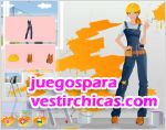 Juegos vestir chica pintora