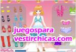 Juegos vestir princesita rosa