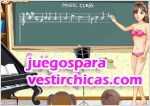 Juegos vestir profesora de musica