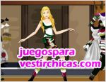 Juegos vestir bailarina feliz