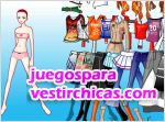 Juegos vestir en el concurso de moda