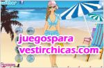 Juegos vestir en la playa en verano