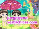 Juegos vestir los bebes en la lluvia