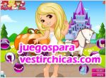 Juegos vestir una mini princesa