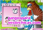 Juegos vestir vestir mascota gallina