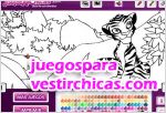 Juegos vestir juego de colorear a un tigre