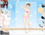 Juegos vestir vestir chica copos de nieve