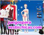 Juegos vestir chica en nieve