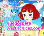 Juegos vestir maquillar chica pelo rojo