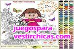 Juegos vestir colorear niña