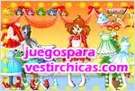 Juegos vestir vestir a las winx para navidad