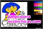 Juegos vestir dora la exploradora para colorear